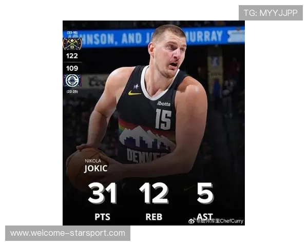 约基奇助掘金取得大胜，个人纪录不断刷新，掘金官推晒约基奇训练照_控球中锋